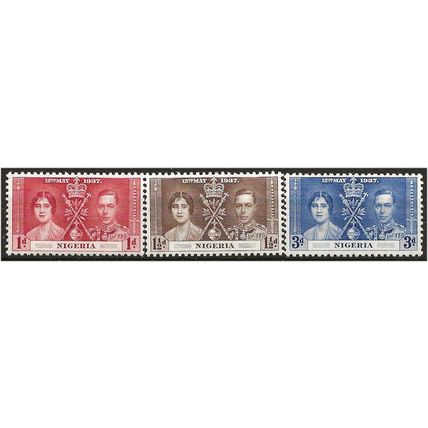 Nigeria 1937 Coronation Set SG46-48 Mounted Mint ..