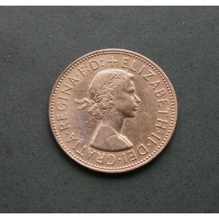 1962 Queen Elizabeth II Great Britain Bronze One Penny