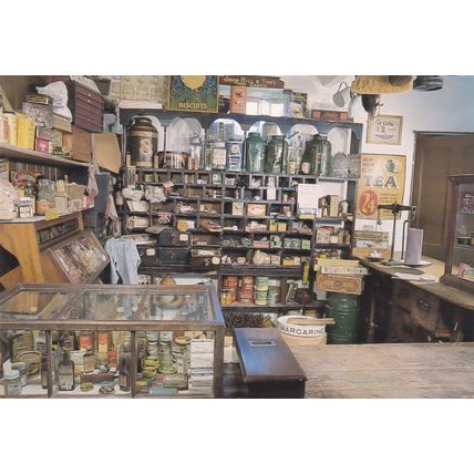 Gressenhall Norfolk Village Shop Sweets Confectionary Postcard