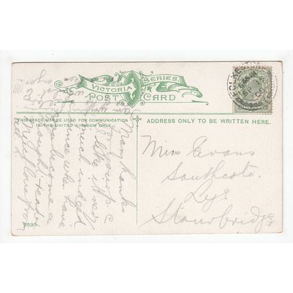 The Lower Road & Tollgate Folkestone Postcard 1908 Kent Victoria Series