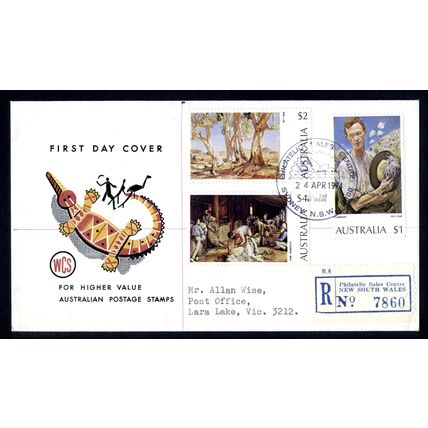AUSTRALIA 1974 FDC Paintings Series, Wesley Cover, Registered Mail Sydney PMK