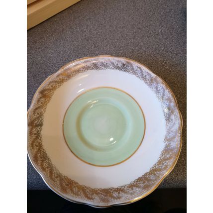 Sheridan Saucer Green And Gold