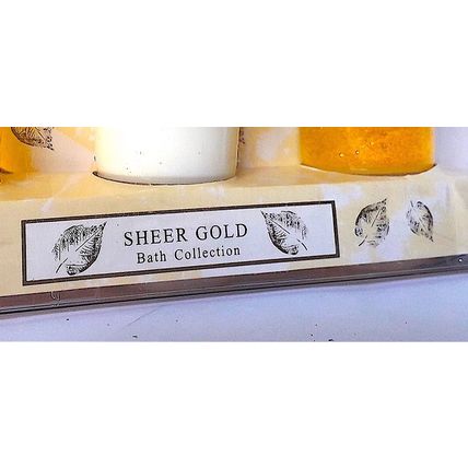 UNUSED GIFT * SHEER GOLD Bath COLLECTION of THREE - BODY WASH, LOTION, ESSENCE *