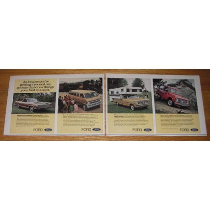 1971 Ford Ranchero, Club Wagon, Camper Special and Bronco Advertisement