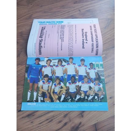 1983 England vs Denmark – Programme & Ticket Euros Qualifier