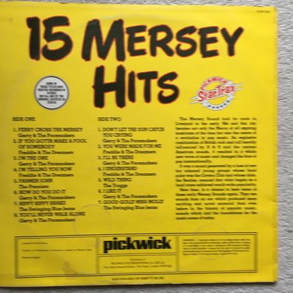 15 MERSEY HITS (UK VARIOUS ARTISTS VINYL LP)