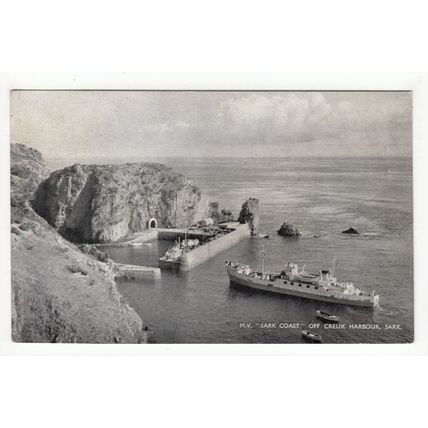 MV Sark Coast Ferry Creux Harbour Sark Postcard Channel Islands