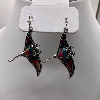 Earrings Colorful Manta Ray Dangle Earrings #665
