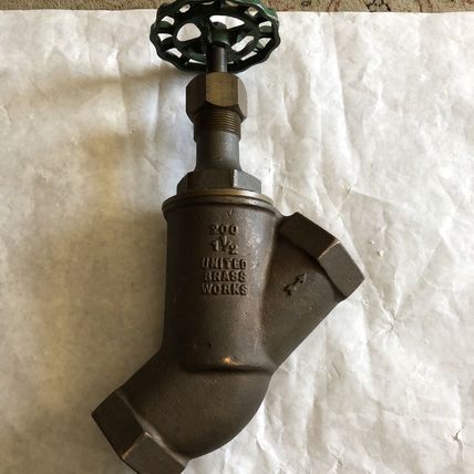 UNITED BRASS works 1-1/2" BOILER Y BLOW DOWN VALVE 200 RANDLEMAN N.C,gate,AL