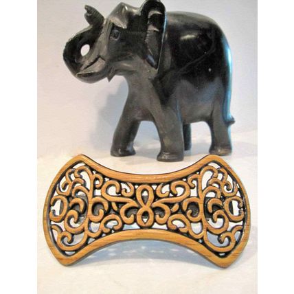 Faux wooden hair clamp clip barrette