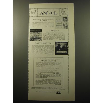1960 Angel Records Ad - March comes in .. In Stereo.. Like an Angel