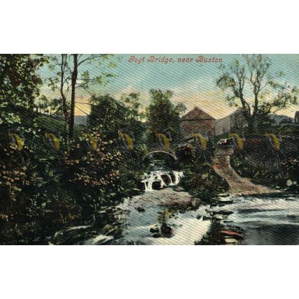 Goyt Bridge near Buxton, Derbyshire, Valentines Series Postcard, 1900/10s