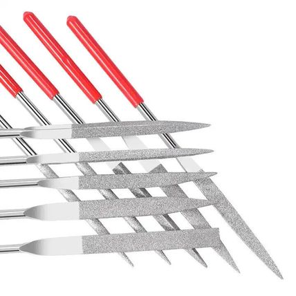10 DIAMOND NEEDLE FILE SET JEWELLERY GLASS METAL STONE MODELING TRAINS CRAFT ART