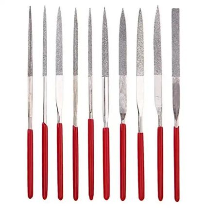 10 DIAMOND NEEDLE FILE SET JEWELLERY GLASS METAL STONE MODELING TRAINS CRAFT ART