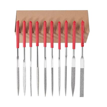 10 DIAMOND NEEDLE FILE SET JEWELLERY GLASS METAL STONE MODELING TRAINS CRAFT ART