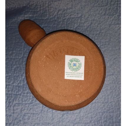 STONEWARE TERRACOTTA COVERED SOUP or CHILI BOWL SIGNED HALINA