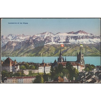 Lausanne et les Alpes, Vaud, c.1910s - Phototypie Co CPA