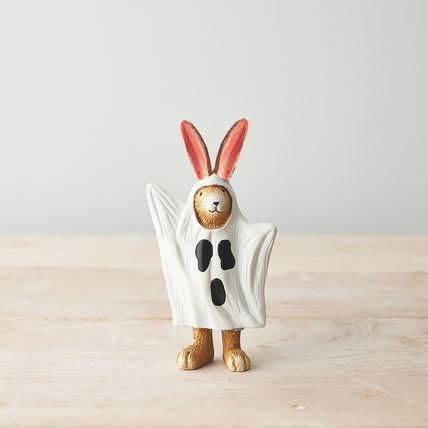 Decorative Rabbit Figurine Ghost Bunny Halloween Ornament Home Decor Gifts