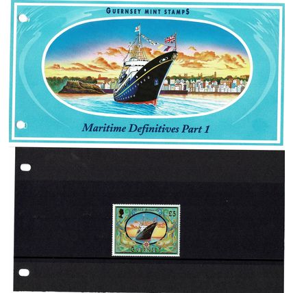 GUERNSEY 1998 MARITIME HERITAGE £5 ROYAL YACHT BRITANNIA PRESENTATION PACK MNH