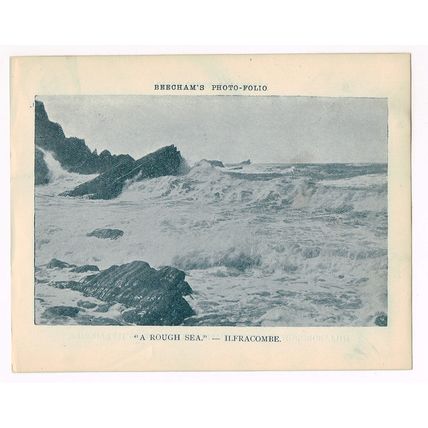 Hillsborough From Capstone Parade Ilfracombe / A Rough Sea 1900 Antique Print