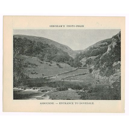 Ashbourne Entrance To Dovedale / Willersley Castle 1900 Antique Print Picture