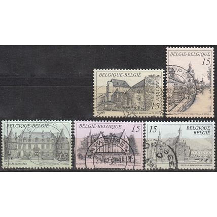 Belgique 1993 Michel 2564 - 2568 O Cote (2008) 1.50 € Châteaux Cachet rond