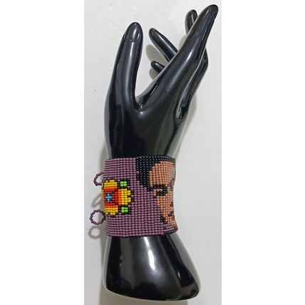 Traditional Huichol Art. Mexico Glass Seed Beads Bracelet. Frida Kahlo 4