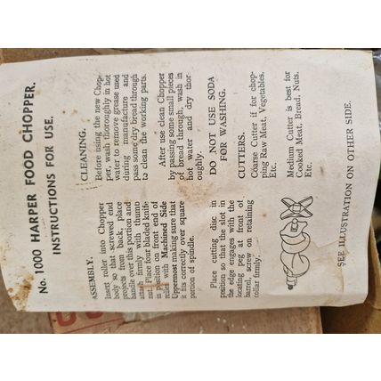 Vintage 1950's Harper Food Grinder