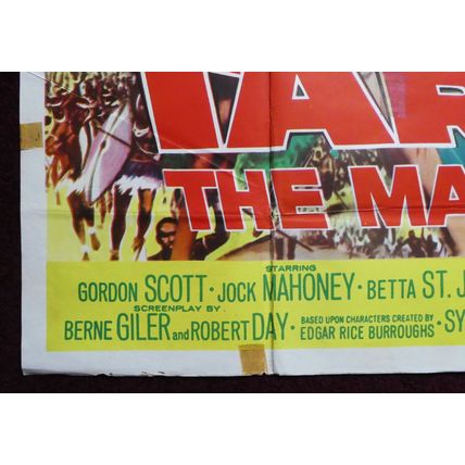 TARZAN THE MAGNIFICENT (1960) U.K. Vintage Quad ***Gordon Scott, Jock Mahoney***