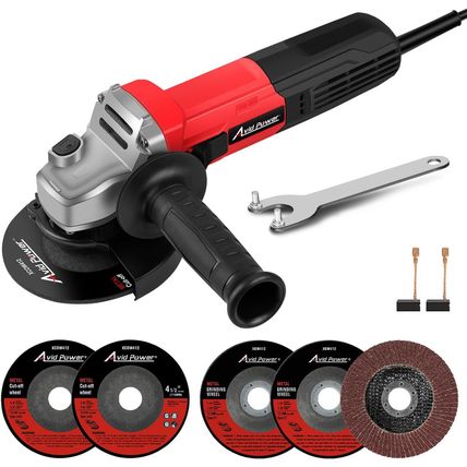 AVID POWER Angle Grinder, 7.5-Amp 4-1/2 Inch Electric Grinder Power Tools with G