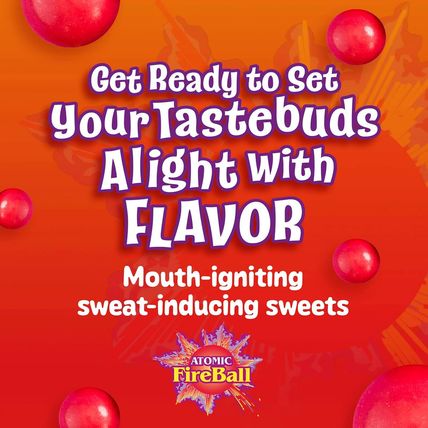 Wonka Atomic Fireball, Candy, Cinnamon Flavor, Individually Wrapped, 7.5 G (240