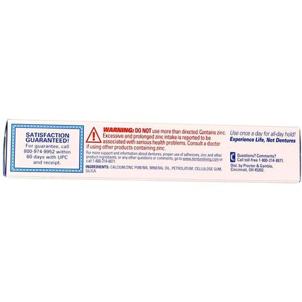 Fixodent Free Denture Adhesive Cream 2.40 Oz (Pack of 5)