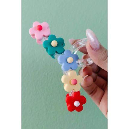 Multicolour Flowers Cute Hair Claw Clip