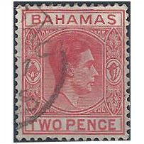 Bahamas 1941 SG152b 2d Scarlet Fine.Used