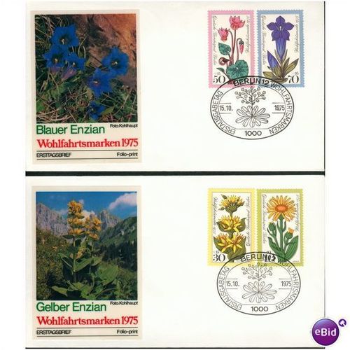 Germany FDC 1975 - SG B494-B497 - Wohlfahrtsmarken - Alpine flowers