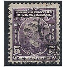 Canada 1927 SG269 5c Violet Canada Confederation Good+ Used . ..
