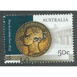 AUS 2005 50c '150TH ANN OF FIRST AUSTRALIAN COIN' FINE USED (EBID34-424)