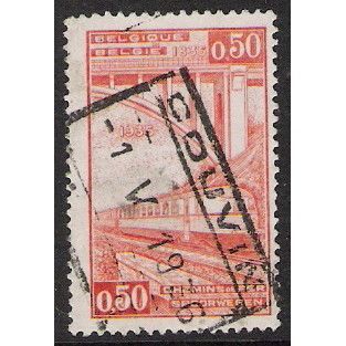 Belgium Epm Mi 175: 50 c. orange-red Railway Parcel Stamp: Fast Railcar.