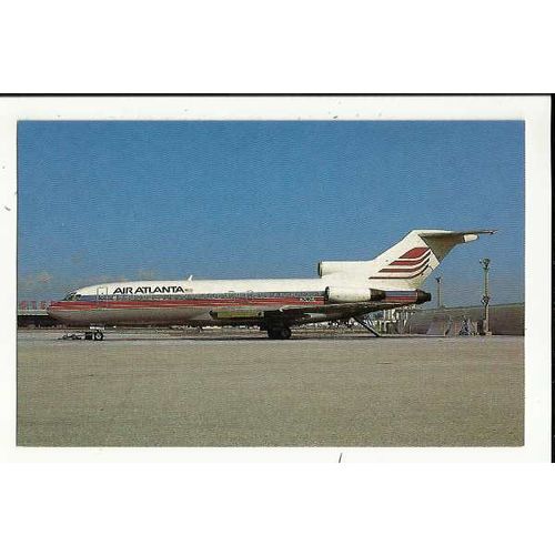 Aviation AIR ATLANTA BOEING 727-22 Postcard by AeroGem (0401)