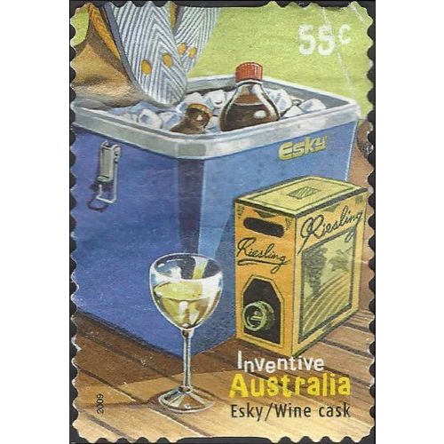 AUSTRALIA, Esky, Wine Case, blue 2009, 55c, #2
