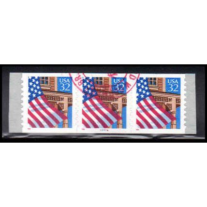 Used 2915A 32c U.S. Flag Over Porch Very Fine PNC 45444/3 10x10 PA3534