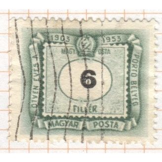 Hungary 1953 - 6f dark green/black - Postage Due - used