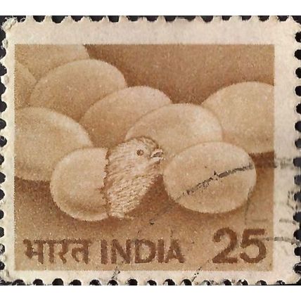 INDIA, Hatching Eggs, brown 1979, 25paisa