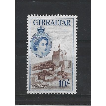 Gibraltar.SG157 10s Tower of Homage,Moorish Castle.Mounted Mint.Mar24