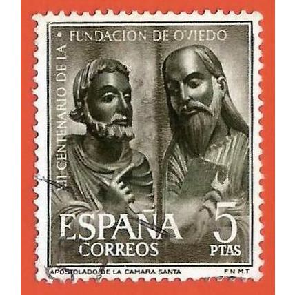 ESPAÑA. SPAIN. 1961. EDIFIL # 1399. FUNDACION DE OVIEDO. SAN PEDRO Y SAN PABLO