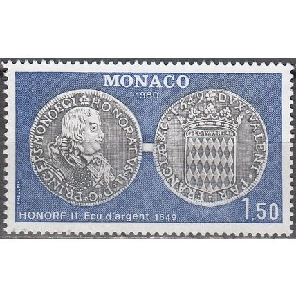 Monaco 1980 Michel 1427 Neuf ** Cote (2008) 1.30 € Numismatique Ecu argent 1649