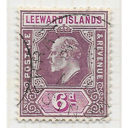LEEWARD ISLANDS 1907 6d SIX PENCE KE7 SG42 USED MONTSERRAT