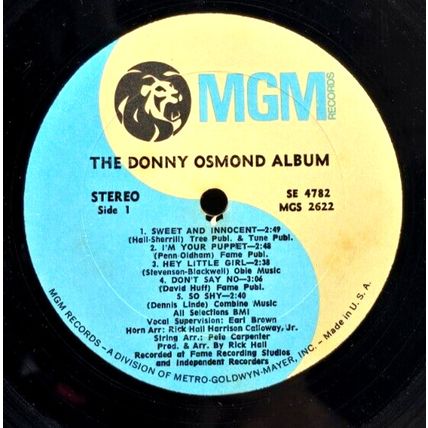 Donny Osmond The Donny Osmond Album 1971 LP Vinyl Record Album Vintage (P4)
