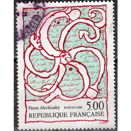 France 1985 Michel 2519 O Cote (2008) 2.00 € Pierre Alechinsky Cachet rond