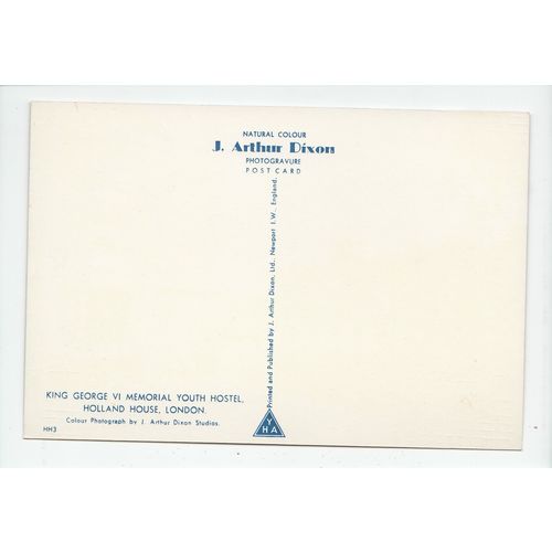 King George VI Youth Hostel Holland House London Postcard YHA HH3